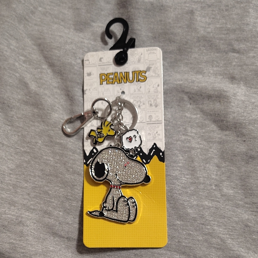 Peanuts Snoopy & Woodstock Rhinestone Keychain – NWT